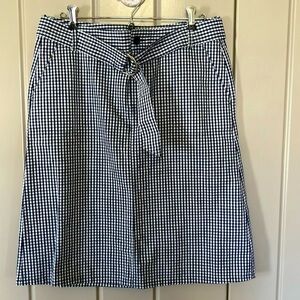Liz Claiborne Gingham Checked Midi Skirt Size 8 EUC